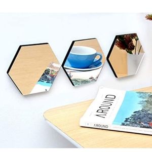 🆕 "THEHAKI" (3) HEXAGON MIRROR BOARD SET *@*See Pics*